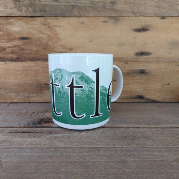 Vintage 1994 Starbucks Seattle City Mug Collector Series Mount Rainier 20 oz - Picture 5 of 9